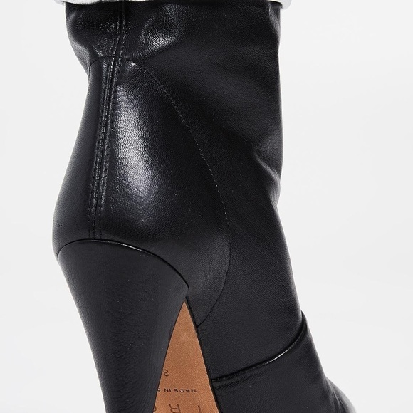 IRO Avina Black Lambskin Leather NWT Metallic Silver Lined Boots Size 38 - Picture 4 of 13